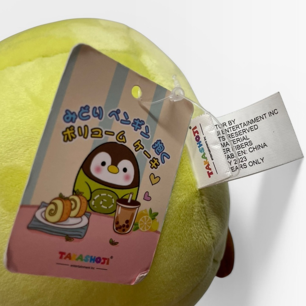 Takashoji Matcha Penguin Green Roll Cake 6" Plush Stuffed Animal Kawaii NWT - Picture 6 of 7